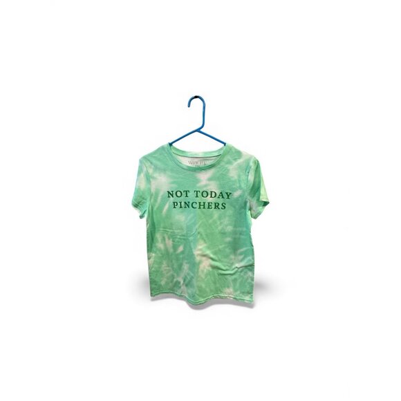 Not Today Pinchers Green Tie-Dye Graphic Tee Shirt Womens S Wound Up - Picture 6 of 6